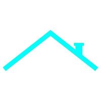 House roof on white background vector