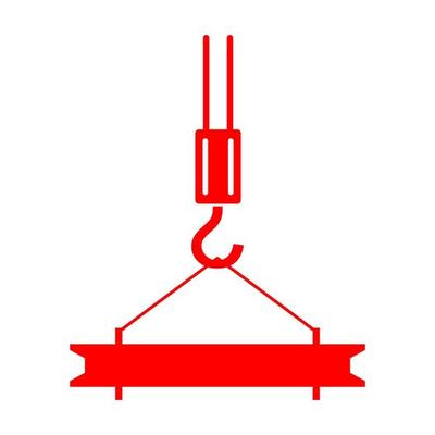 Crane hook on white background