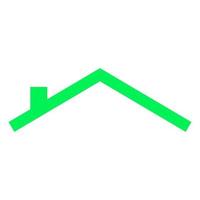 House roof on white background vector