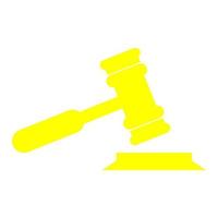 Judge gavel on white background vector