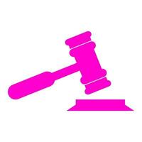 Judge gavel on white background vector