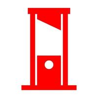 Guillotine on a white background vector