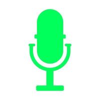 Microphone on white background vector