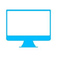 Computer monitor on white background vector