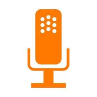 Microphone on white background vector