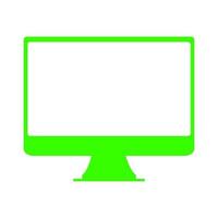 Computer monitor on white background vector