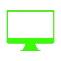 Computer monitor on white background vector