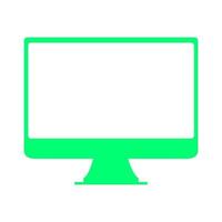 Computer monitor on white background vector