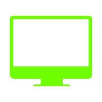 Computer monitor on white background vector