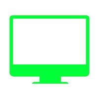 Computer monitor on white background vector