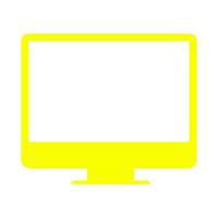 Computer monitor on white background vector