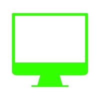 Computer monitor on white background vector