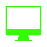 Computer monitor on white background vector