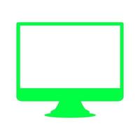 Computer monitor on white background vector