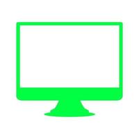 Computer monitor on white background vector