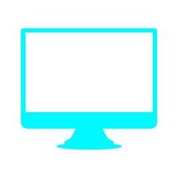 Computer monitor on white background vector