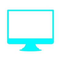 Computer monitor on white background vector