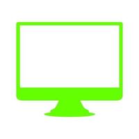 Computer monitor on white background vector