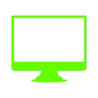 Computer monitor on white background vector