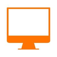 Computer monitor on white background vector