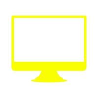 Computer monitor on white background vector