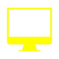 Computer monitor on white background vector