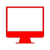 Computer monitor on white background vector