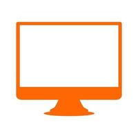 Computer monitor on white background vector