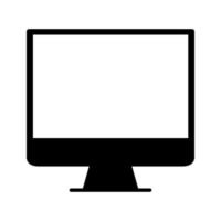 Computer monitor on white background vector