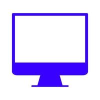 Computer monitor on white background vector