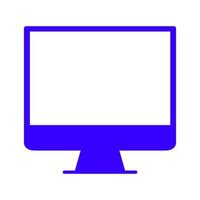 Computer monitor on white background vector