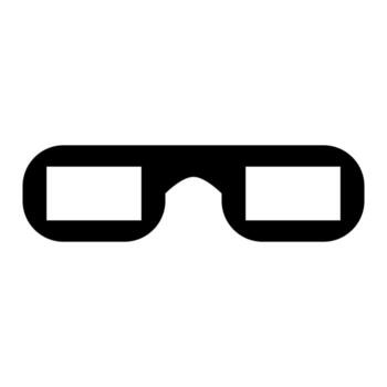 Cinema glasses on white background vector