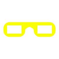 Cinema glasses on white background vector