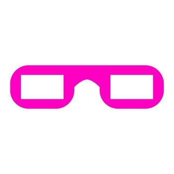 Cinema glasses on white background vector