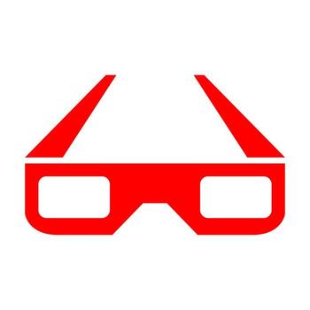Cinema glasses on white background vector