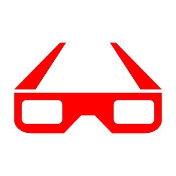 Cinema glasses on white background vector