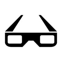 Gafas de cine sobre fondo blanco. vector