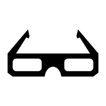 Cinema glasses on white background vector