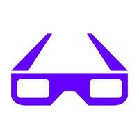 Gafas de cine sobre fondo blanco. vector