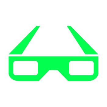 Cinema glasses on white background vector