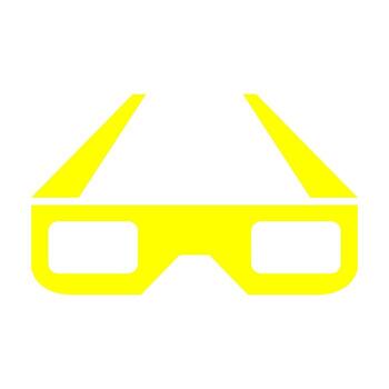 Cinema glasses on white background vector