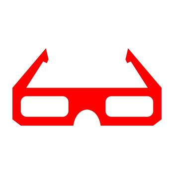Cinema glasses on white background vector