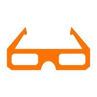 Cinema glasses on white background vector