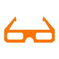 Cinema glasses on white background vector