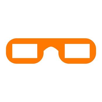 Cinema glasses on white background vector