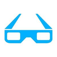 Cinema glasses on white background vector