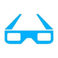 Cinema glasses on white background vector