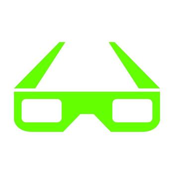Cinema glasses on white background vector