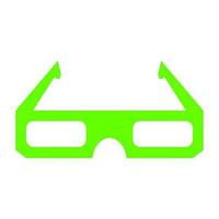 Gafas de cine sobre fondo blanco. vector