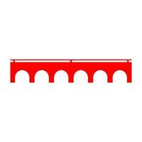 Bridge on white background vector